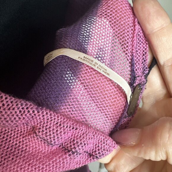 Free People RARE Womens XS MixedMedia Sheer Keyhole Back Tank Top Witchcore READ - Picture 11 of 12